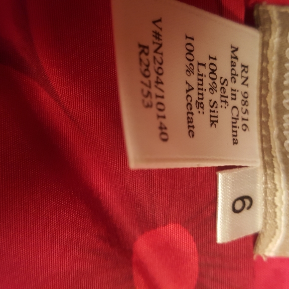 Coldwater Creek Silk Floral Sheath and Red Jacket - Picture 5 of 6